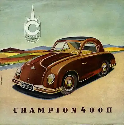 Champion 400 H / 500 G Prospekt 1950er Jahre