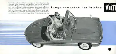 Victoria Sportwagen 250 Prospekt 1950er Jahre