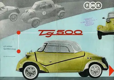 Messerschmitt Tg 500 Prospekt 1950er Jahre