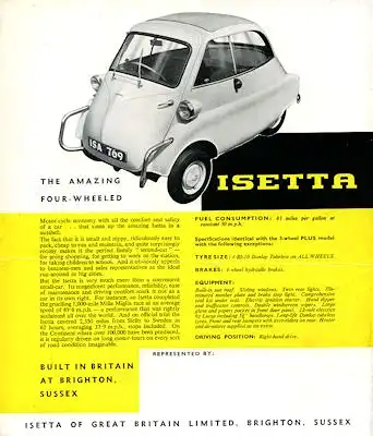 Isetta Prospekt 1950er Jahre e