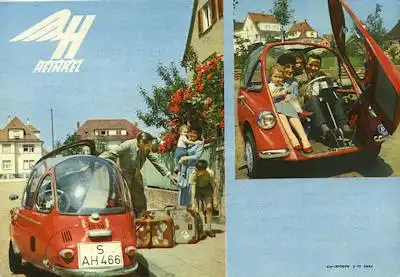 Heinkel Kabine Prospekt 1950er Jahre