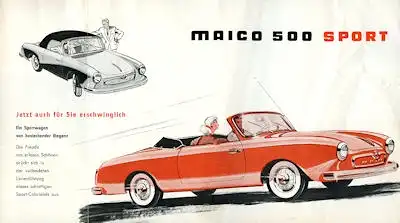 Maico 500 Sport Prospekt 1950er Jahre