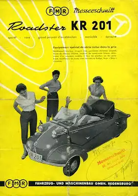Messerschmitt KR 201 Prospekt 1950er Jahre f