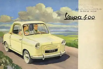 Vespa 400 Prospekt 1950er Jahre
