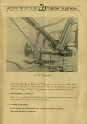 Steppke 38,5 ccm Fahrradanbaumotor Bedienungsanleitung 1955