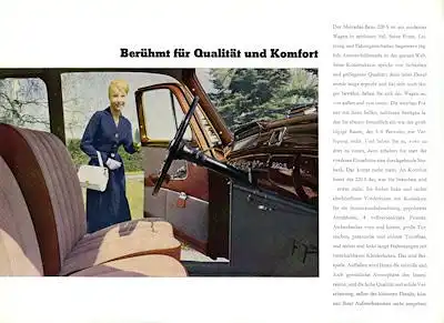 Mercedes-Benz 220 S Prospekt 1958