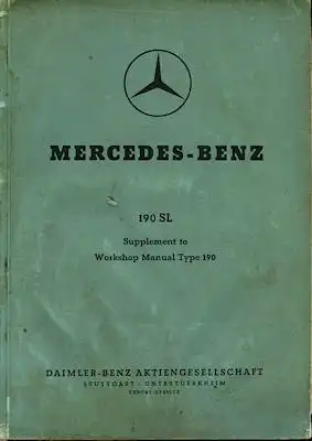 Mercedes-Benz 190 SL Reparaturanleitung 8.1958 e