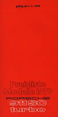 Porsche 911 Preisliste 1979