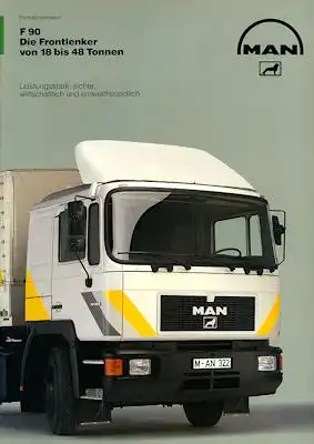 MAN F 90 Frontlenker 18-48 Tonner Prospekt 1991