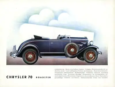 Chrysler 70 Prospekt 1920er Jahre