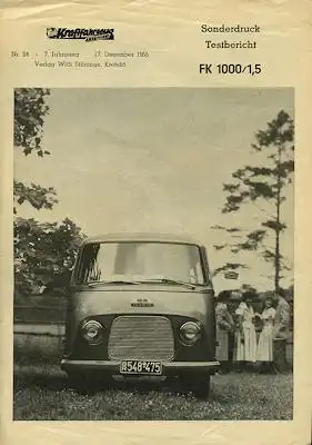 Ford FK 1000 Test 12.1955