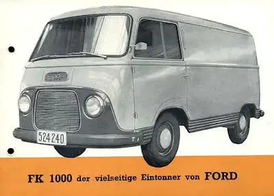 Ford FK 1000 Prospekt ca. 1959