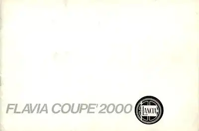 Lancia Flavia Coupé 2000 Prospekt ca. 1970