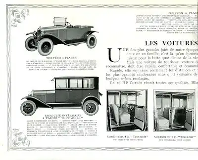 Citroen 10 PS Prospekt ca. 1925 f