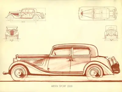 Fiat Ardita 2500 / 2500 Sport Prospekt ca. 1934 it