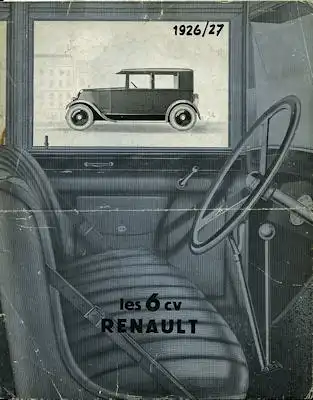 Renault 6 PS Prospekt 1926/27 f