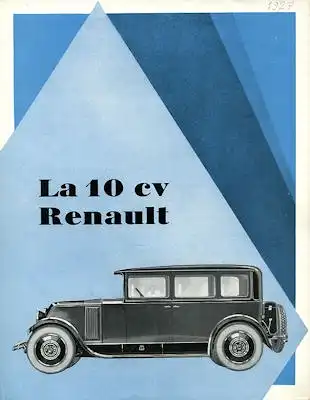 Renault 10 PS Prospekt 1927 f