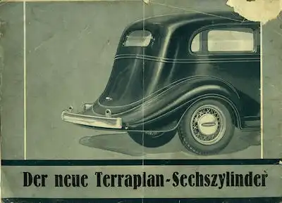 Terraplan 6 Zylinder Prospekt 1930er Jahre