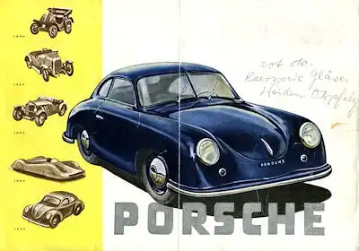 Posche 356 Prospekt ca. 1951