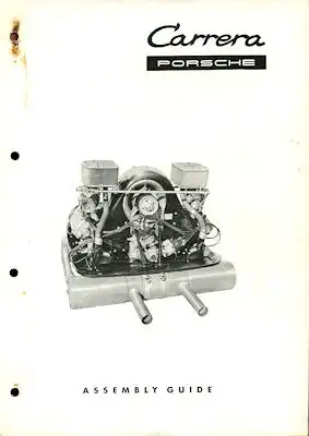 Porsche Carrera Motor Typ 1500 1600 2000 GS Montage-Anleitung 10.1962