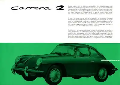 Porsche 356 B Carrera 2 Prospekt 12.1963