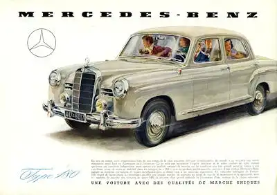 Mercedes-Benz 180 Prospekt 1954 f