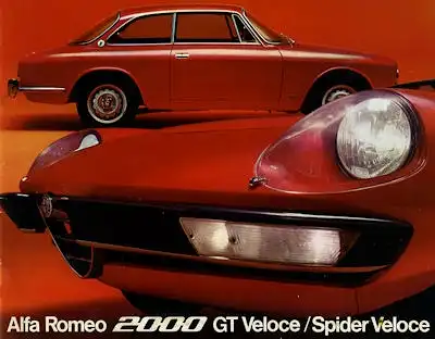 Alfa-Romeo 2000 GT Veloce / Spider Veloce Prospekt 1972