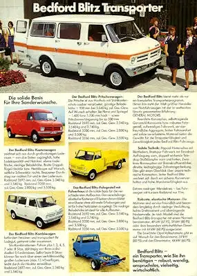 Opel Bedford Blitz Prospekt 1976