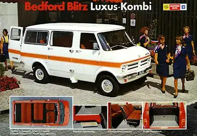 Opel Bedford Blitz Luxus Kombi Prospekt 1977