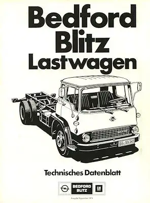 Opel Bedford Blitz Datenblatt 1975