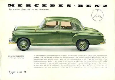 Mercedes-Benz 180 D Prospekt 1954 n
