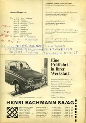 Mercedes-Benz 190 SL Reparaturanleitung ca. 1960