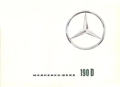 Mercedes-Benz 190 D Prospekt 12.1962 e