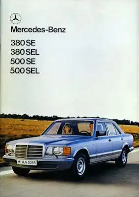 Mercedes-Benz 380 SE SEL 500 SE SEL Prospekt 1980