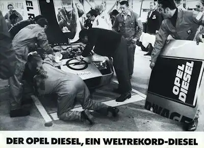 Opel Weltrekord Diesel Prospekt 8.1972
