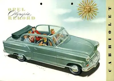 Opel Olympia Rekord Cabriolet Prospekt 1953