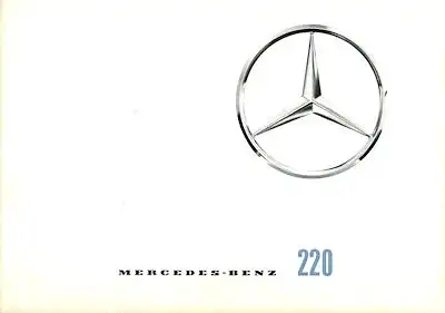 Mercedes-Benz 220 Prospekt 12.1962