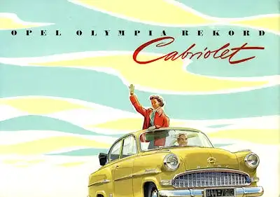Opel Olympia Rekord Cabriolet Prospekt ca. 1956