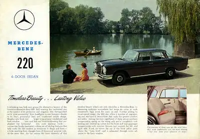 Mercedes-Benz 220 Prospekt ca. 1960 US