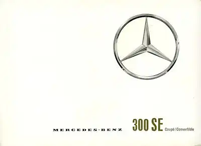 Mercedes-Benz 300 SE Coupe / Cabriolet Prospekt 8.1964 e