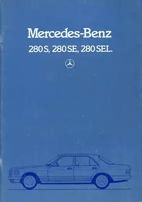 Mercedes-Benz 280 S SE SEL Prospekt 1982