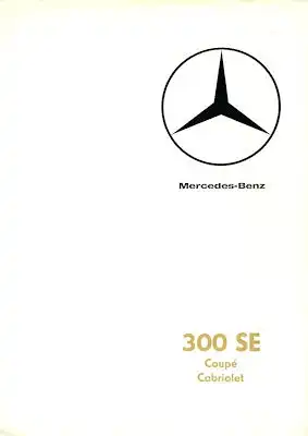 Mercedes-Benz 300 SE Coupé und Cabriolet Prospekt 8.1965 nl