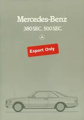 Mercedes-Benz 380-500 SEC Prospekt 1984 e
