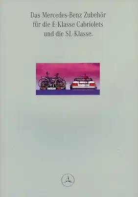 Mercedes-Benz E-Klasse Cabriolets + SL Zubehör Prospekt 1995