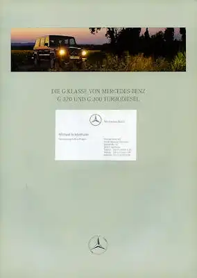 Mercedes-Benz G 320 / 300 TD Prospekt 1998