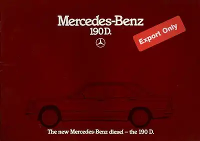 Mercedes-Benz 190 D Prospekt 1985 e