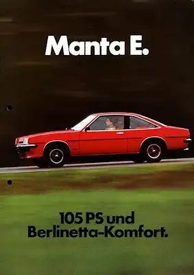 Opel Manta E Prospekt 2.1977