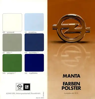 Opel Manta Farben 7.1978