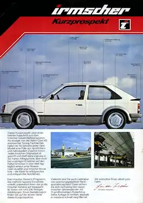 Opel Irmscher Kurz-Prospekt 1981