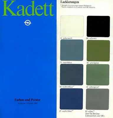 Opel Kadett D Farben 2.1982